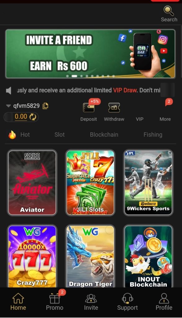 92BAR Win Game Latest Earning App Interface Look.