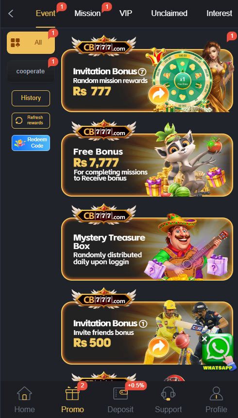 CB777 Game APK Download Bonus Page