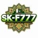 SK-F777 promotional banner showing WhatsApp channel bonus updates, daily predictions,