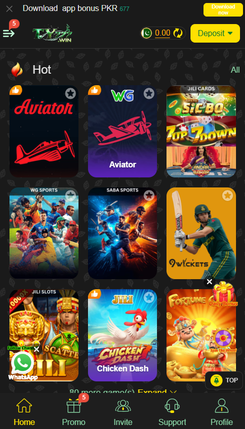 TY777 WIN GAME APK Download Interface Page