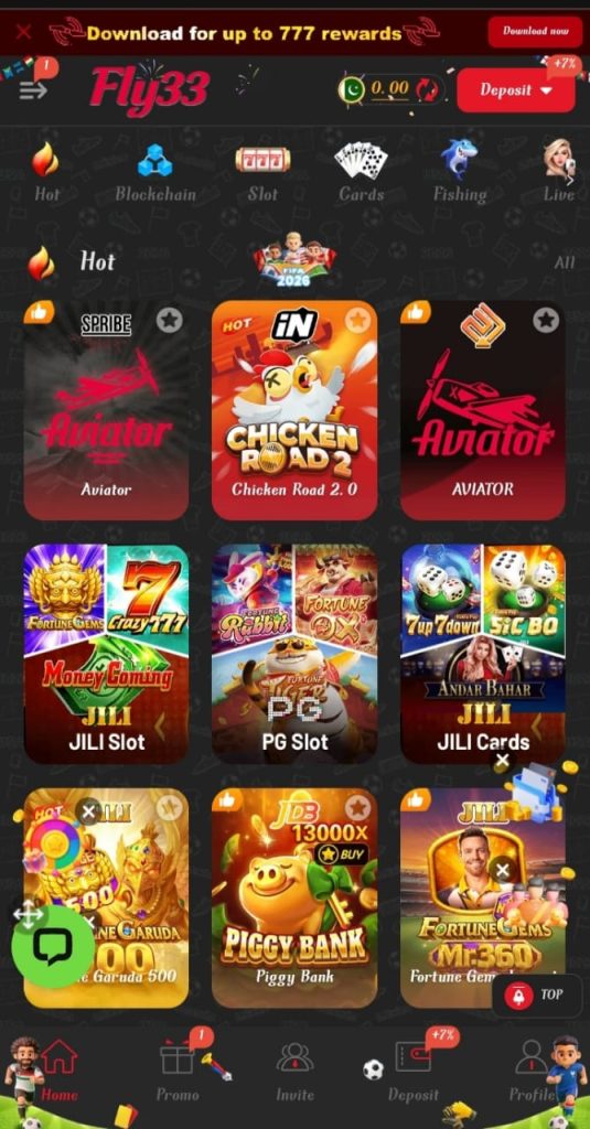 FLY33 Game Official Site of Interface.