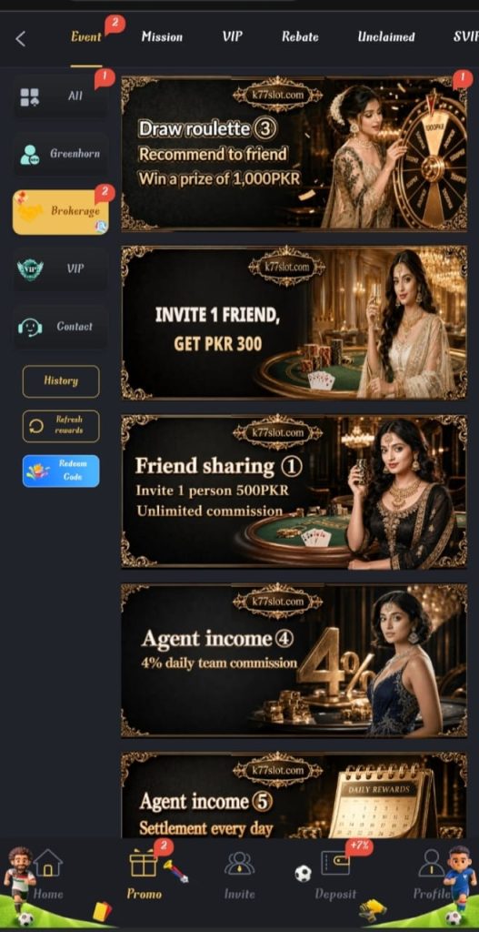 K77slot Game Free Earning App Bonus Site.